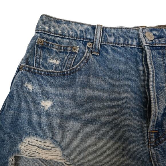 GAP 3" High Rise Button Fly Cut Off Denim Short Womens 27 - Picture 3 of 11
